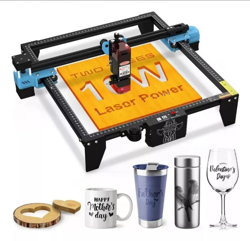 Maquina Gravadora Impressora Laser Corte Cnc Two Trees Wi-Fi 80w